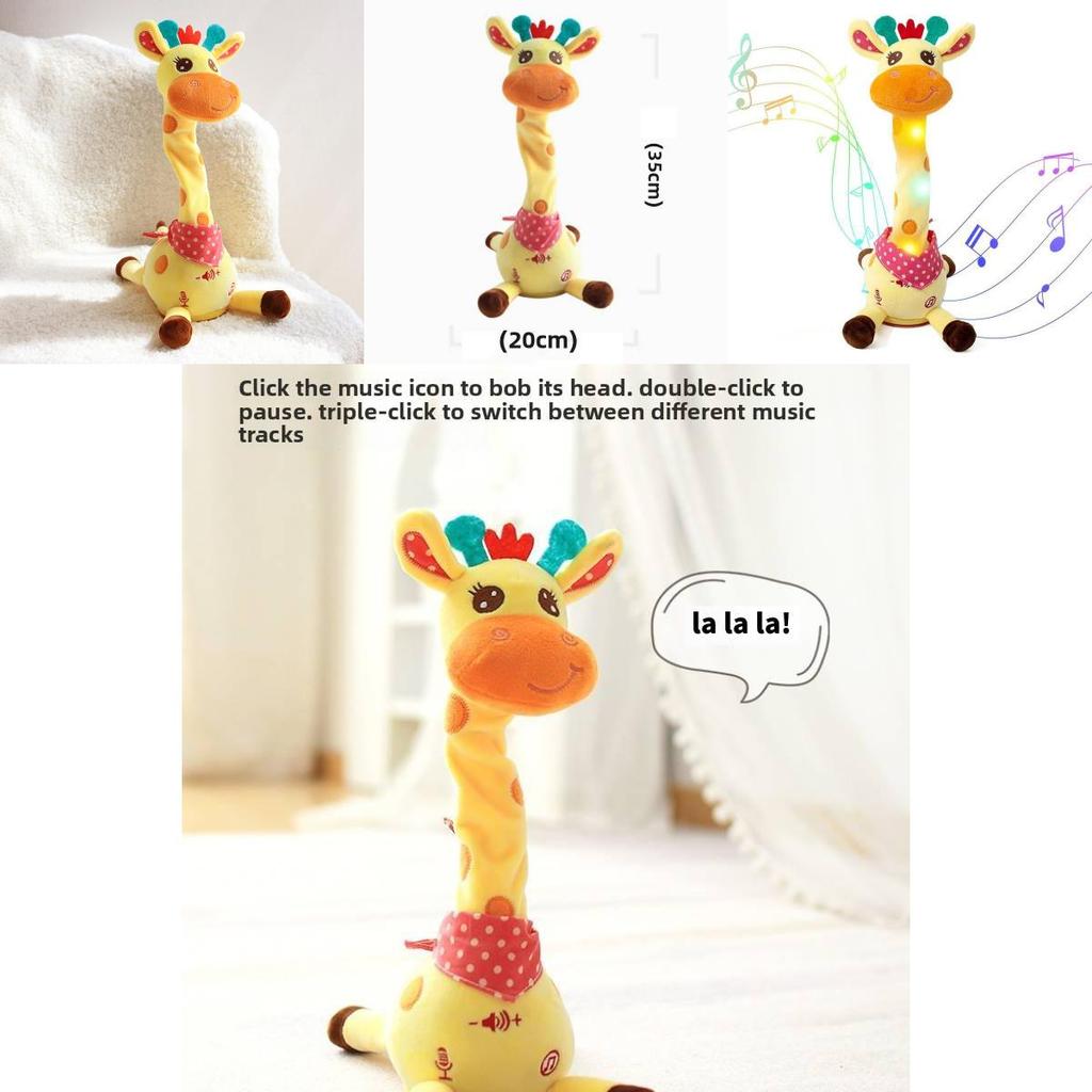 Singing Giraffe Plush Toy With Talking Motion For Kids Gift