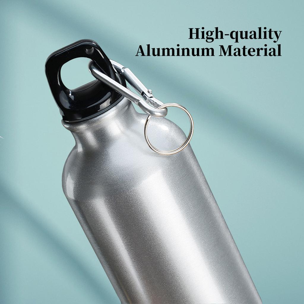 500mL Water Bottles with Carabiner Portable Aluminum Water Bottle Reusable Leakproof Sports Water Jug for Outdoor Hiking Travel Gym Fitness