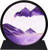 3D Moving Sand Art Picture, Glass Liquid Painting Natural Landscape Showpieces