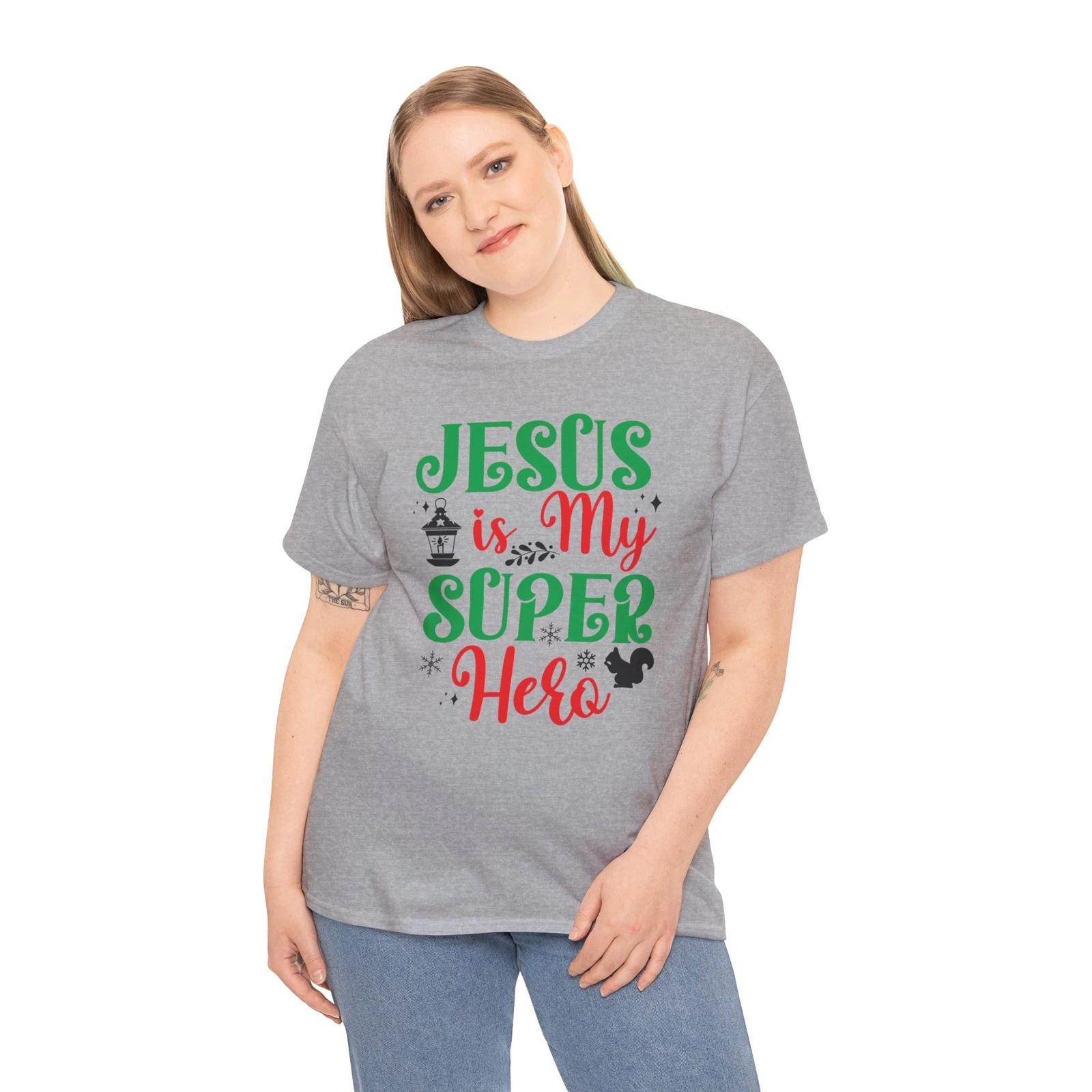 Superhero Comics T-Shirt | Funny Hero Fan Tee | Jesus Is My Super Hero Shirt 2XL