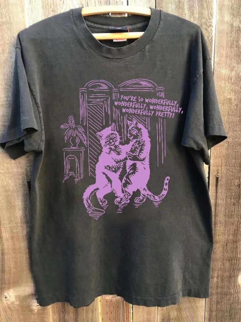 

The Cure LoveCat Shirt Retro The Cure 90s Alternative Indie Rock T-shirt Suitable for Fans Unisex Style Suitable for All Seas... S разноцветный