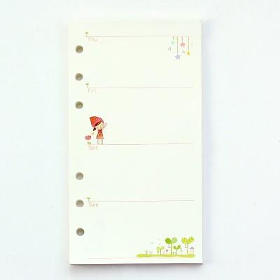 A5 A6 Loose Leaf Kawaii 45 Sheets Loose-leaf Notebook Paper Refill Spiral Binder Index Inside Page Daily Monthly Weekly Agenda