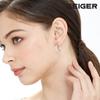 [Geiger Jewelry] Flat One-Touch Silver Earrings GISVEE034