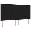 Box Spring Bed with Mattress Black 200 x 200 cm Fabric