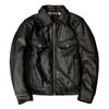Giacca da Uomo in Vera Pelle Corta Cappotto Biker Collo in Pelliccia Sintetica Moda Invernale Capospalla