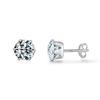 925 Sterling Silver Basic Sparkling Round Stud Earrings Classic Crown Hypoallergenic Wedding Jewelry for Women