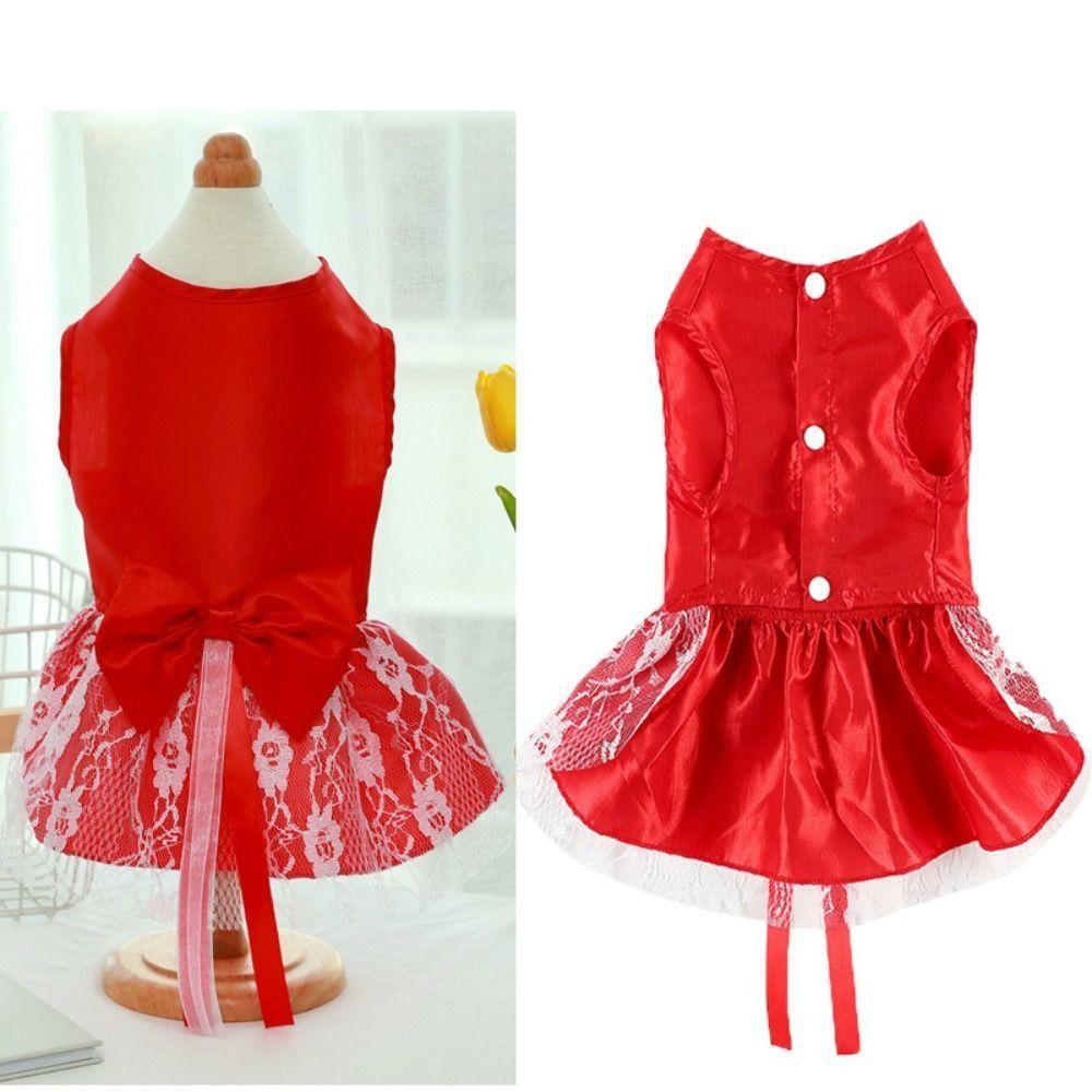 Thin Pet Wedding Dress S-XXL Cat Skirt Apparel Dog Dress  Outdoor Activities