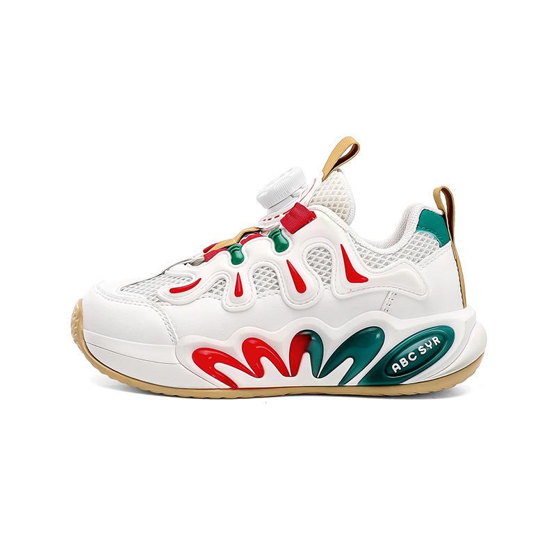 

Мальчиковые спортивные туфли 2025 весна и осень новые для мальчиков среднего и старшего возраста туфли на кнопках детские сетчатые дышащие кроссовки для бега 29 yards inner length 18.3cm