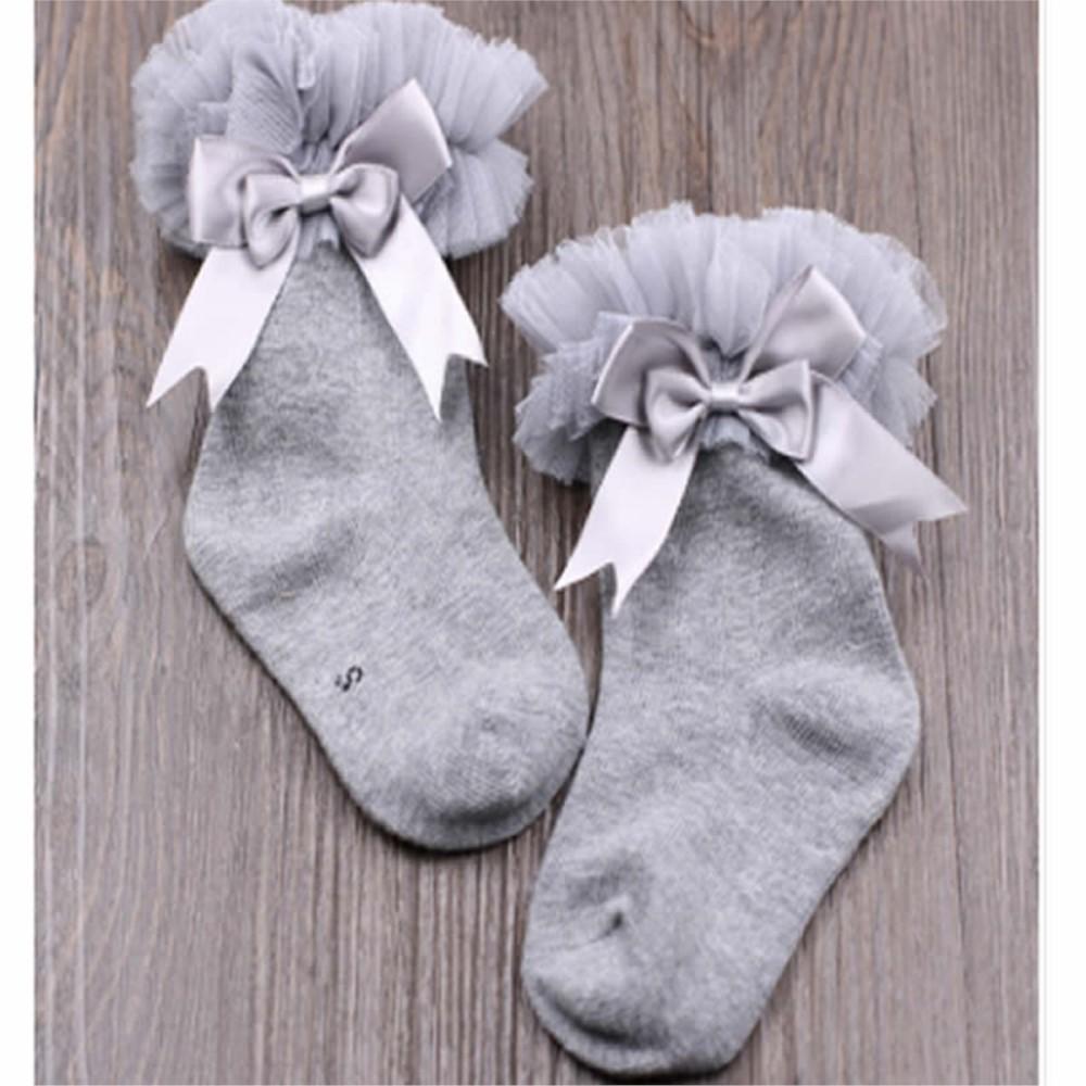 Newborn Baby Knee High Stockings Girls Lace Princess Stocking Spring Autumn Period Girls Cotton Baby Princess Lace Tights