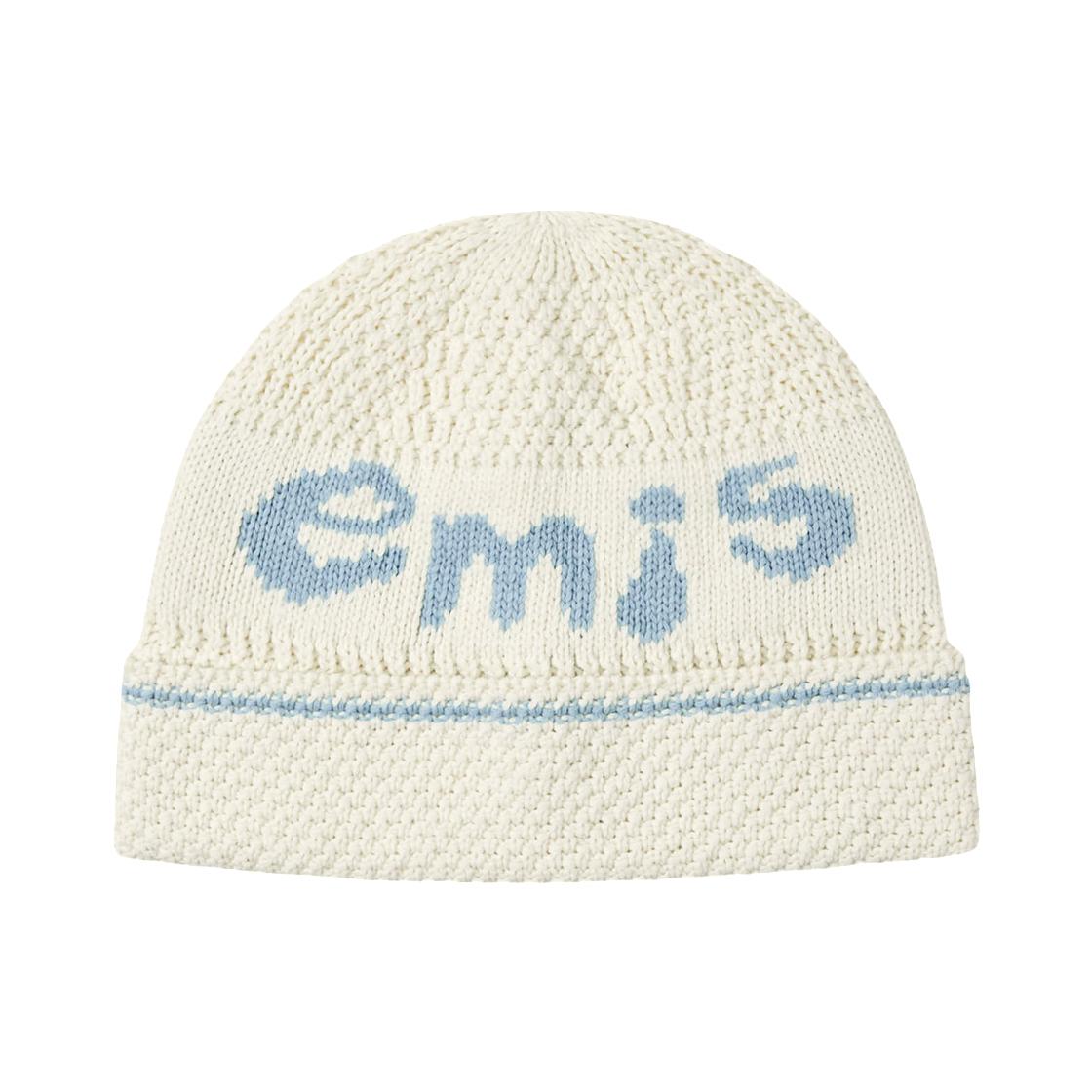 EMIS Coastal Logo Beanie Ivory ONE SIZE