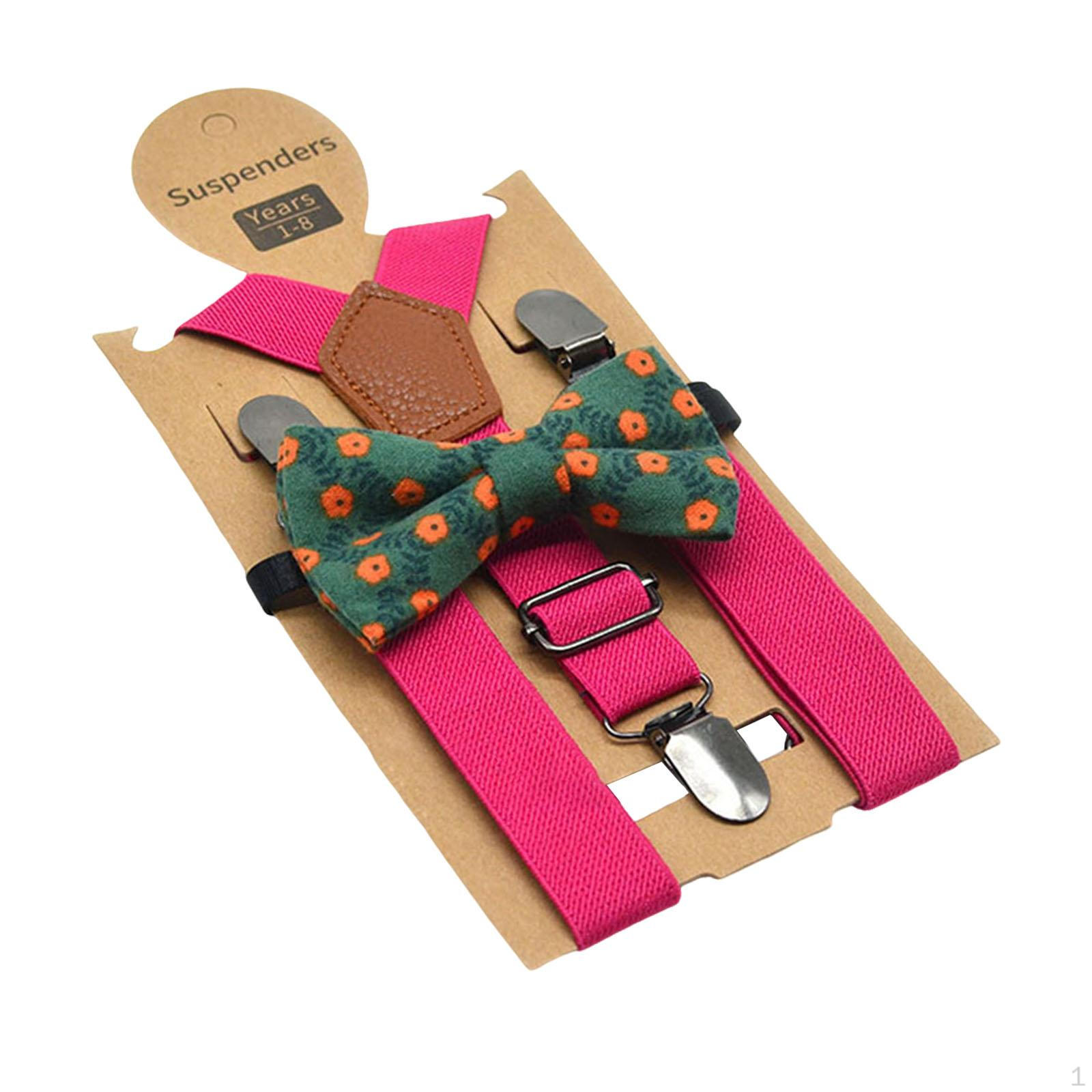 

Boys Suspenders And Bow , Clothing Accessories for Everyday Wear Special Occasions. рожевий червоний колір