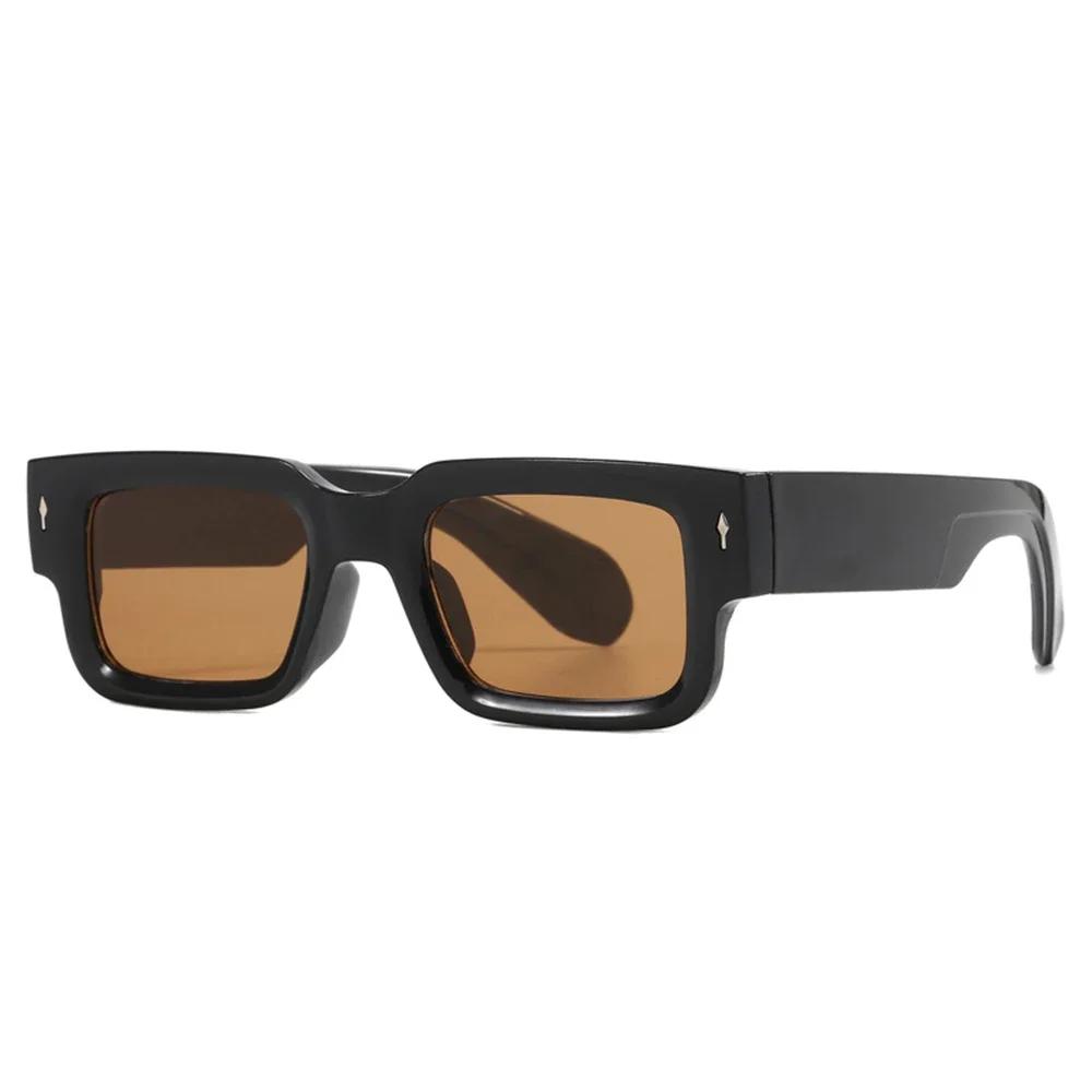 Retro Square Sunglasses For Men Women Vintage Luxury Rivet Designer Sun Glasses Fashion Arrow Shades UV400 Eyewear