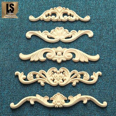 European Solid Wood Cabinet Door Decal with Pediment Flower and Hollowed-Out Carving