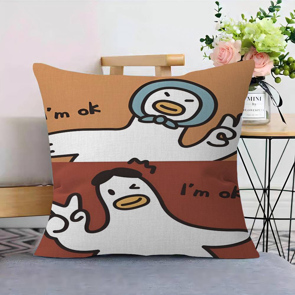 Cartoon Funny Duck Pillow Cover For Bedroom Room And Living Room Sofa Decorative Cushion Cover