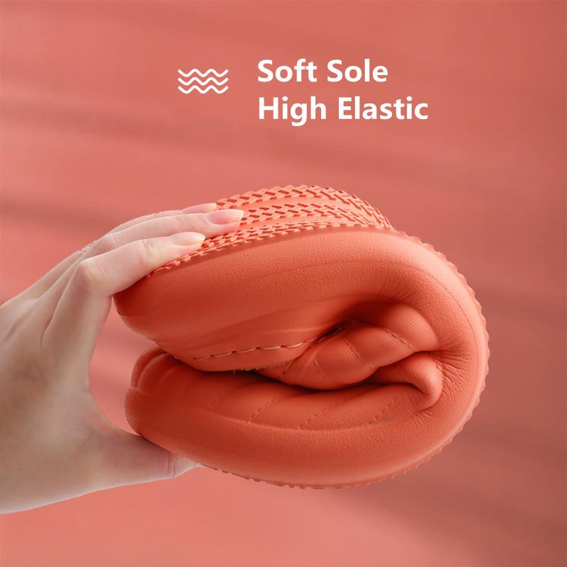 Fashion EVA Waterproof Indoor Slippers Women Men Winter Platform Shoes Warm Plush Kitchen Working Slippers Female Male Home Floor Slides