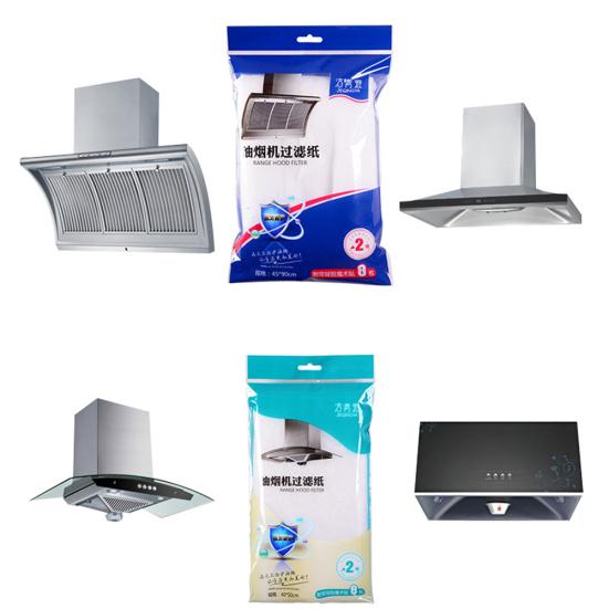 2Pcs Range Paper Oil Hood Grease Filter Stopper Absorbent Dirt Kitchen Appliance