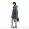 Anta Three-Layer Quick Warmth Four-Defense Technology Duck Down Mid-Length Hooded Down Jacket Men Outerwear Midnight-Gray 952447909-1