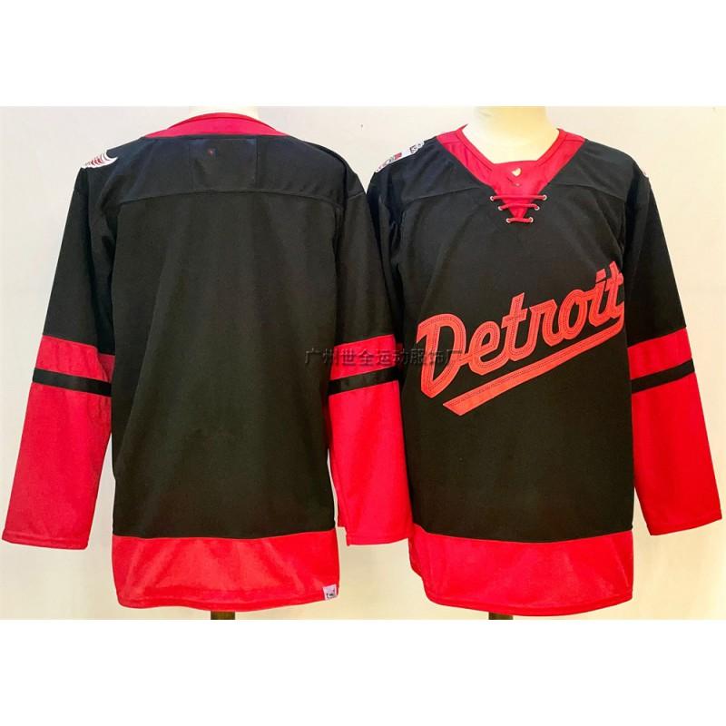Mens Retro Ice Hockey Jersey Custom Number 71 88 Larkin DeBrincat Datsyuk Cotton Blend Practice Uniform