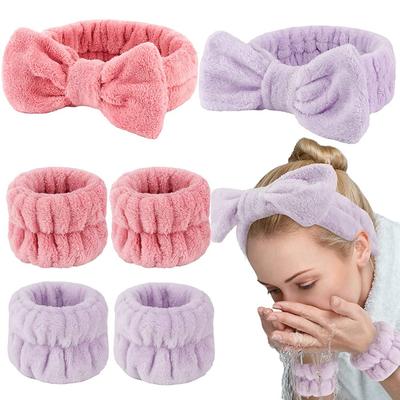 1/3 Stück Einfarbiges Korallenfleece Elastische Stirnbänder für Damen Mädchen Gesicht Waschen Verkleiden Spa Yoga Kopfschmuck Accessoires