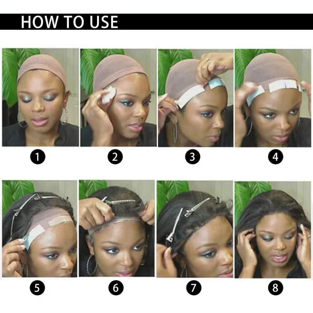 36Pcs Arc Adhesives Lace Front Wig Tape C-Shaped Hair Piece Tape Bonding Glue  Front Lace Wigs