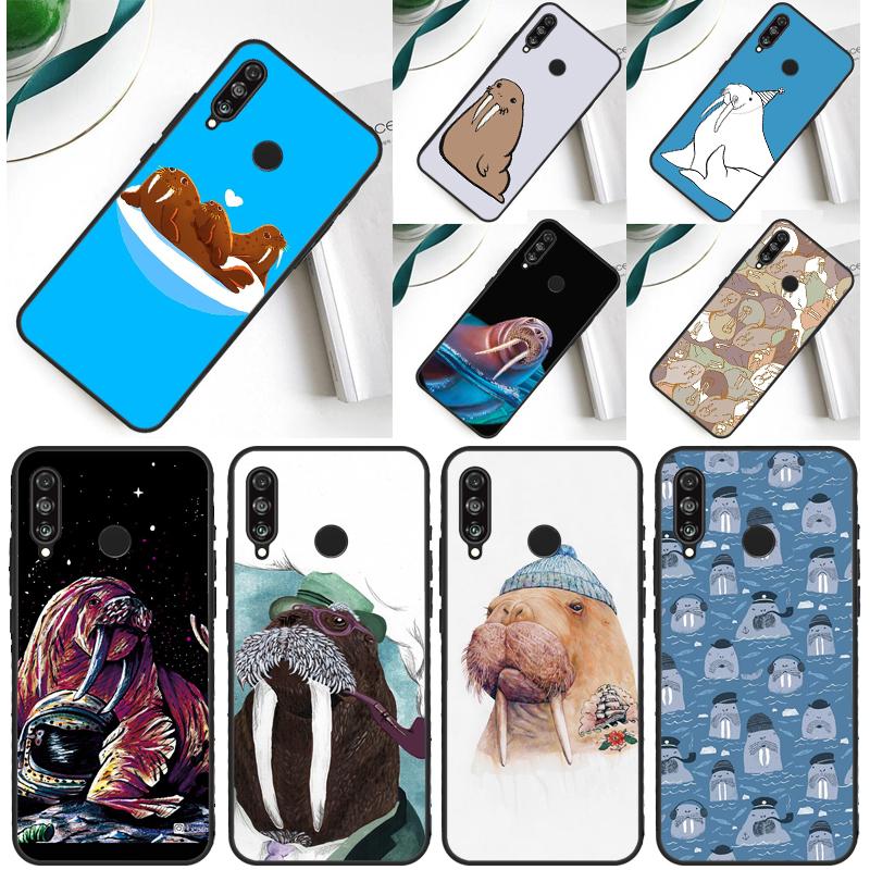 Cute Walrus For Huawei Nova Y90 Y91 Y60 Y70 Y72 Y61 9 10 SE 12i 12s 11i 5T P60 Pro P20 P30 P40 Lite Case
