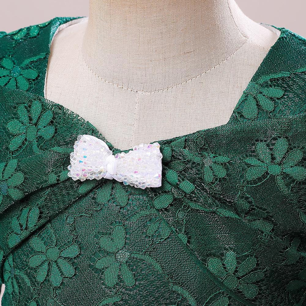 4-14 Jahre Tüll Spitze Blumenmädchen Kleid Kostüm Kinder Braut Ballkleid Prinzessin Kleid für Mädchen Hochzeit Party Erstkommunion Kleid