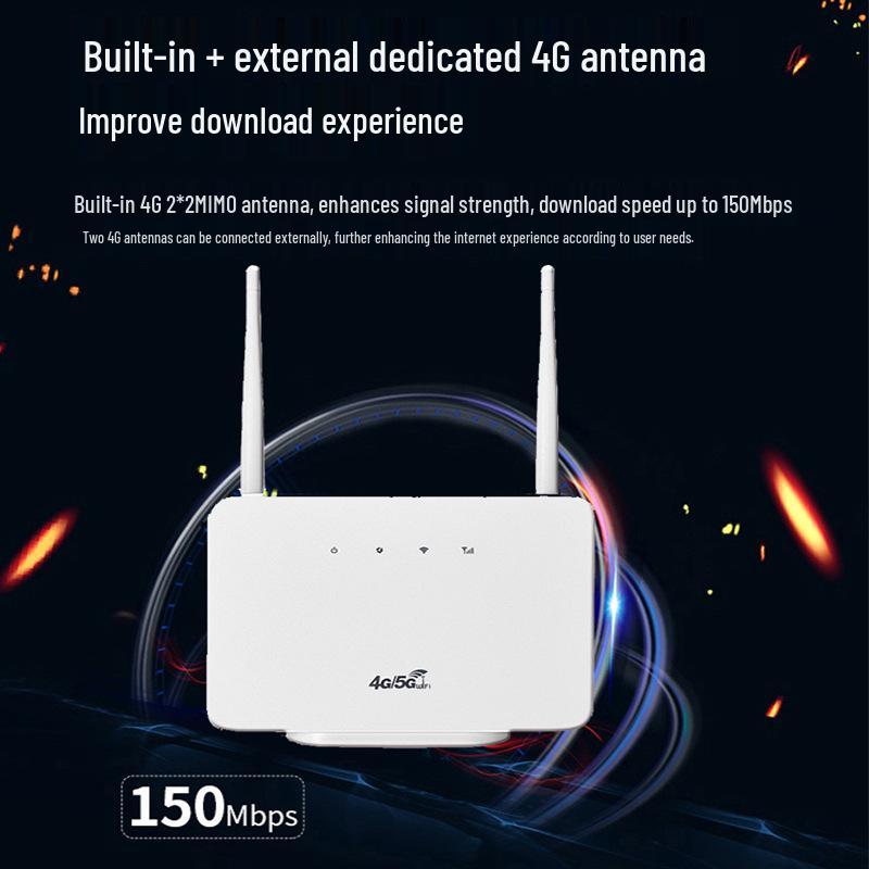 CP106 4G Portable WiFi Router with Card Slot, Connects Wireless to RJ45 for Home or Office.