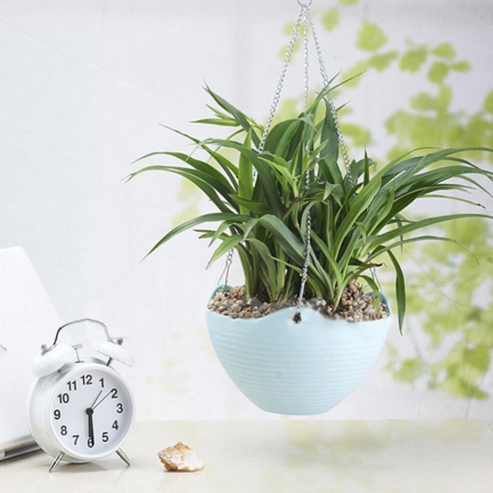 Hengende kjede Blomsterpotte Kurv Planter Container Hage Hjem Balkong Dekor