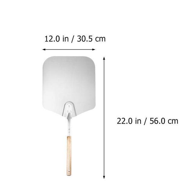 Pizzaskallspade med trehåndtak Kakespade Osteskjærer Peels Lifter Tool Pizzaspade Baking Konditorverktøy