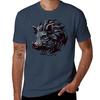 Wild Animal Boar Tshirt Vintage Print Crew Neck Tee Tshirt