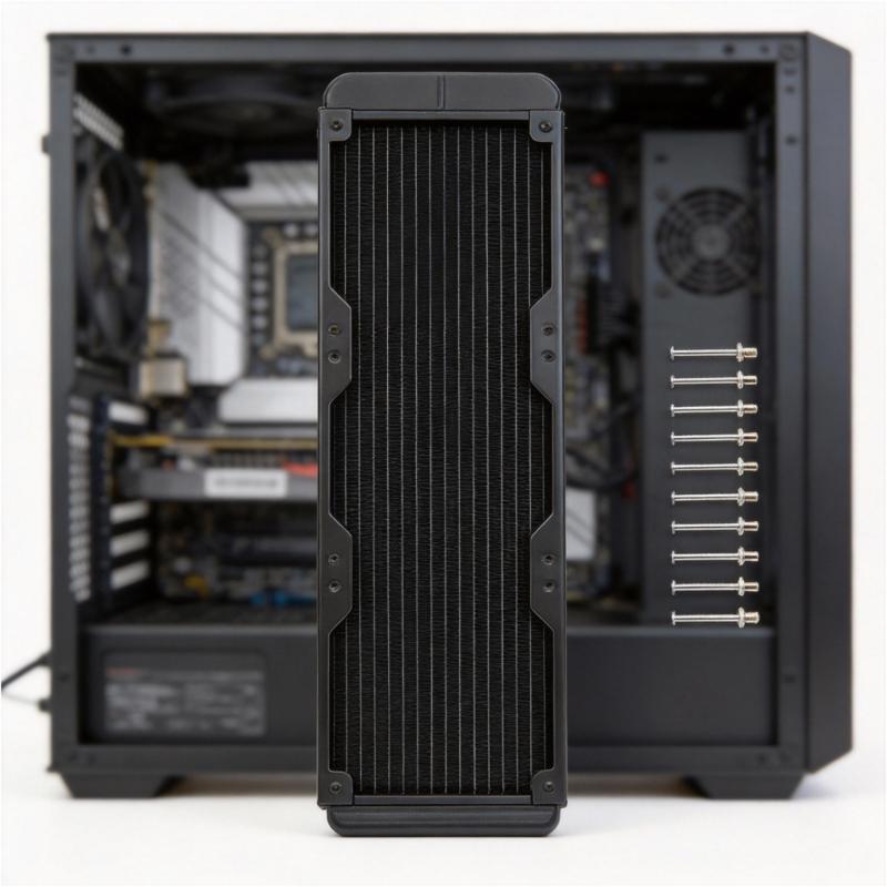 High Efficiency 18 Channel Aluminum Liquid Cooling Radiator Aluminum Heat Exchanger Radiator For Gaming PC and Work
