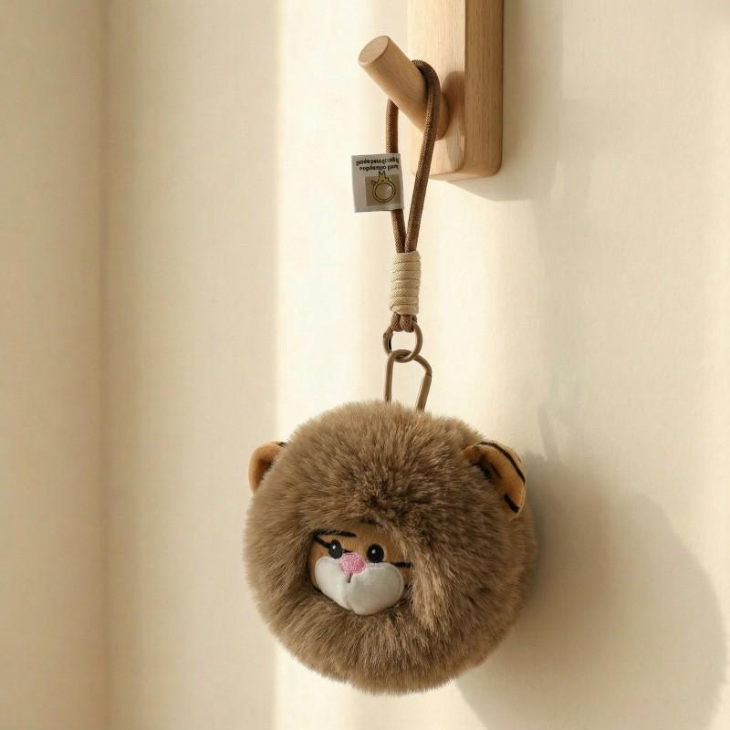 Plush Zodiac Animal Keychain With Soft Polyester Filling For Backpack Or Bag Decor