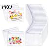 Frosted Slide Lock Pouches Clear Bags, Thick EVA Reusable Storage with Colored Slider, Small Item Pill Pouches, for Coin Jewelry Paper Clips