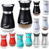 Stainless Steel Spice Jar Set With Adjustable Salt And Pepper Shakers For Kitchen Storage
