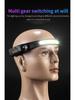LED COB Induction Headlamp Built-in Battery Sensor Head Flashlight USB Rechargeable 5 Lighting Modes Waterproof Headlight