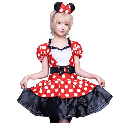 Disguise Disney Cosplay Halloween Official Minnie Mouse Grim Red Minnie Women's M Red 67699B