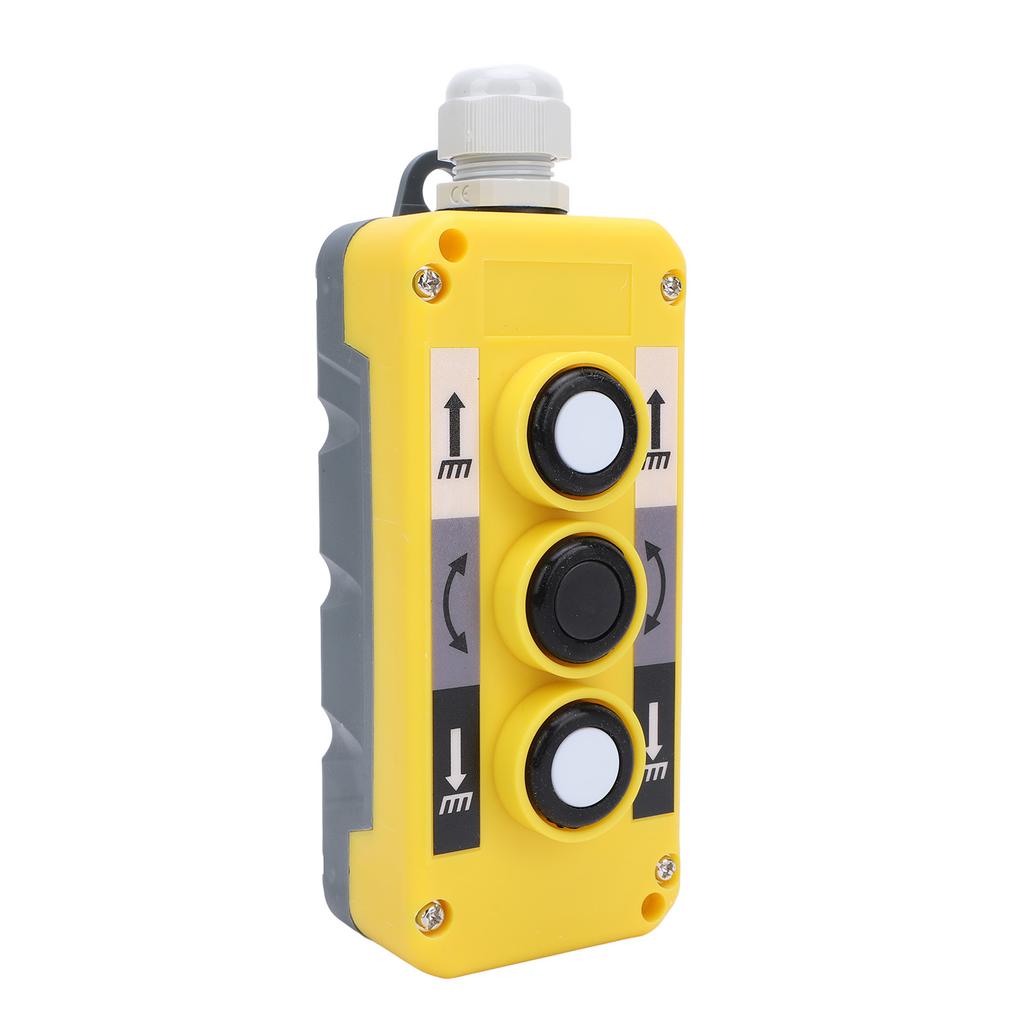 Crane Push Button Switch Lifting Pendant Controller Universal for Dump Truck Winch Up Down Hoist AC250V 5A AC500V 2A