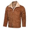 Jacket Men's Loose Large Size Pure Cotton Fleece Thickened Middle-aged Jacket