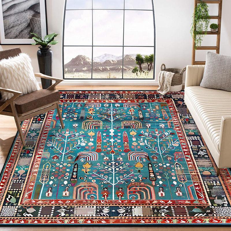 Nadýchané Krátké Koberce do Obývacího Pokoje Velká Plocha Perský Retro Dekorace Domov Ložnice Koberec 200x300 Salonek Noční Stolek Protiskluzové Podložky na Podlahu