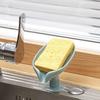 Leaf Shape Soap Box Drain Soap Holder Bathroom Accessories Suction Cup Soap Dish Tray Soap Dish for Bathroom Soap Container