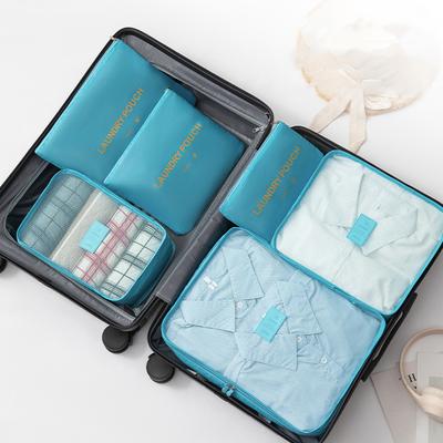 6-teiliger Reiseorganizer in großer Größe, tragbarer Kofferorganizer, Kleidung, Schuhe, Make-up-Tasche, Gepäckorganizer, Reiseaufbewahrungstasche