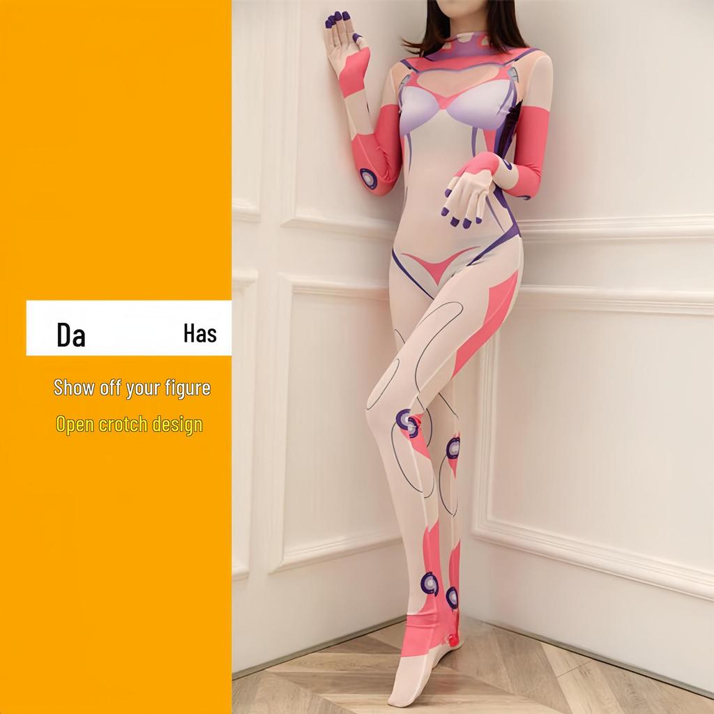 Costume da Cosplay di Daji di Halloween: Tuta nera da donna Spiderman, Costume di Asuka da Overwatch