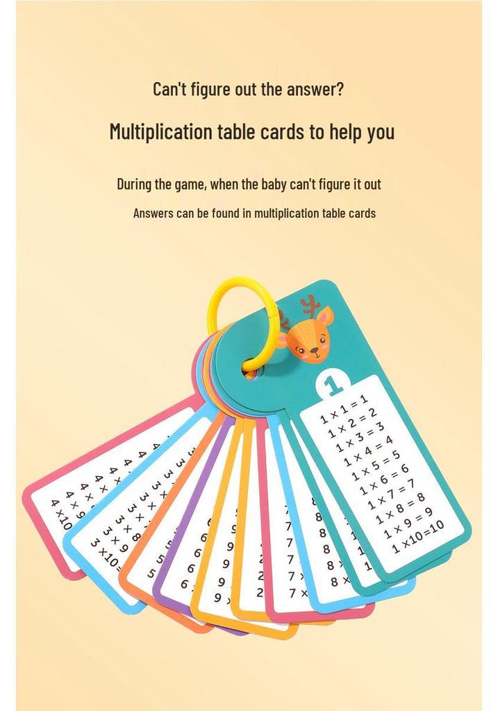 3-in-1 Kids' Multiplication Puzzle Board: 1-100 Educational Toy