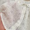 Girls Summer Floral Lace Collar Top and Ruffled Shorts Set