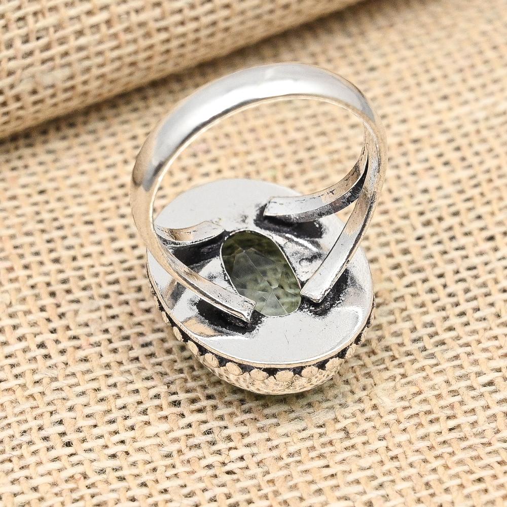 Aqua Apatite Gemstone Handmade Jewelry 925 Solid Sterling Silver Ring For Women