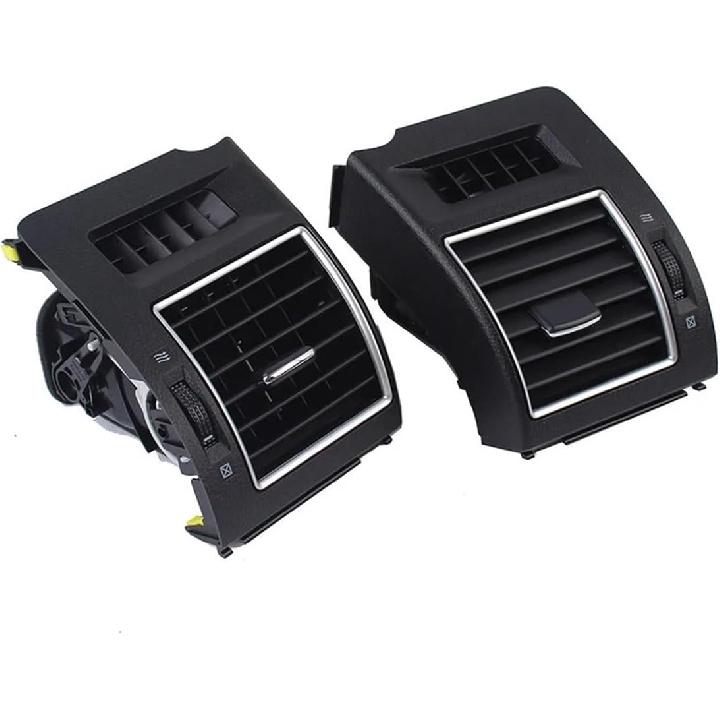 Car Dashboard Air Conditioning Vent Outlet Replace Compatible For Toyota Land Cruiser Prado 150 LC150 2010-2020 AC Vents Gray/Black 2pcs(Black)