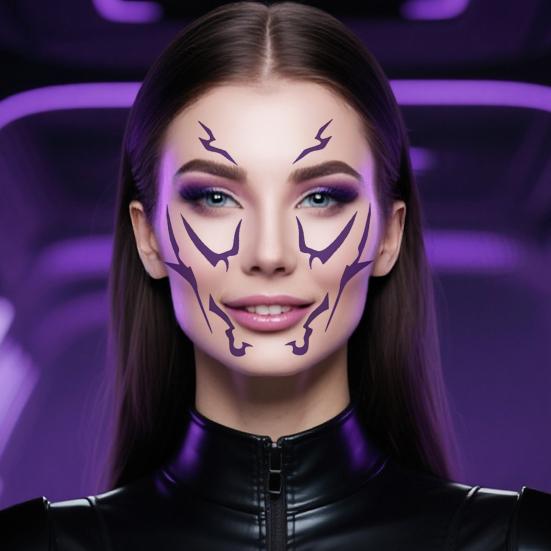 Yousheng Temporary Tattoos Stickers Waterproof Fake Tattoos Immersive Role Play Tattoos Face Body Art Costume Props for Cosplay Halloween Festivals