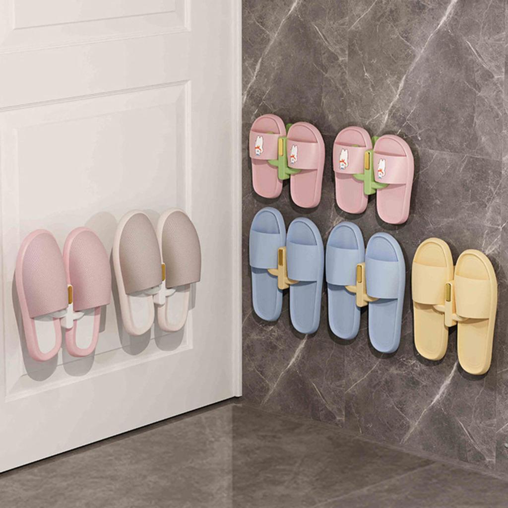Slipper Rack Self-adhesive Bathroom Simple Hook Toilet Drainage Rack Wall Mounted Stand Bedroom Storage Hook Shoe Drying Rack