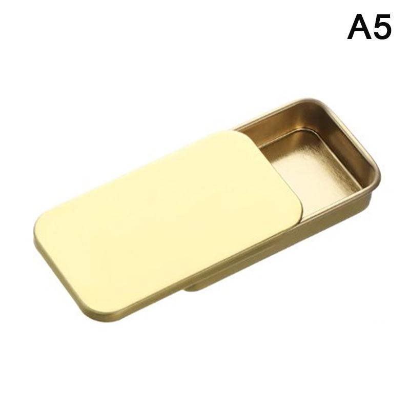 Tinplate Box Slide Lid Push Pull Box Drawer Balm Box Portable Box Mini Aromatherapy Jar Candy Small Iron Box Gift Box