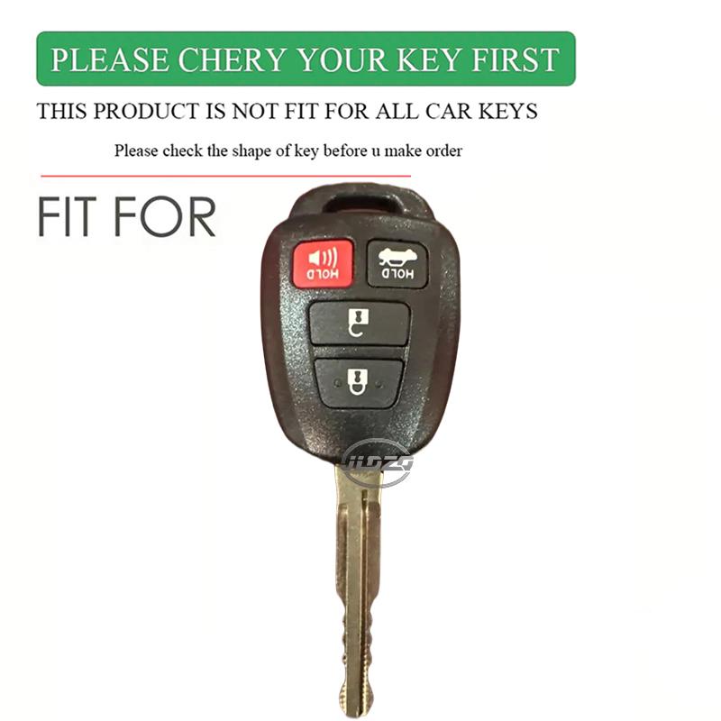 Jldzq Silicone Rubber Car Key Case Protector Cover For Toyota Camry 2012 2013 2014 Corolla 2014 Fob 4 Buttons